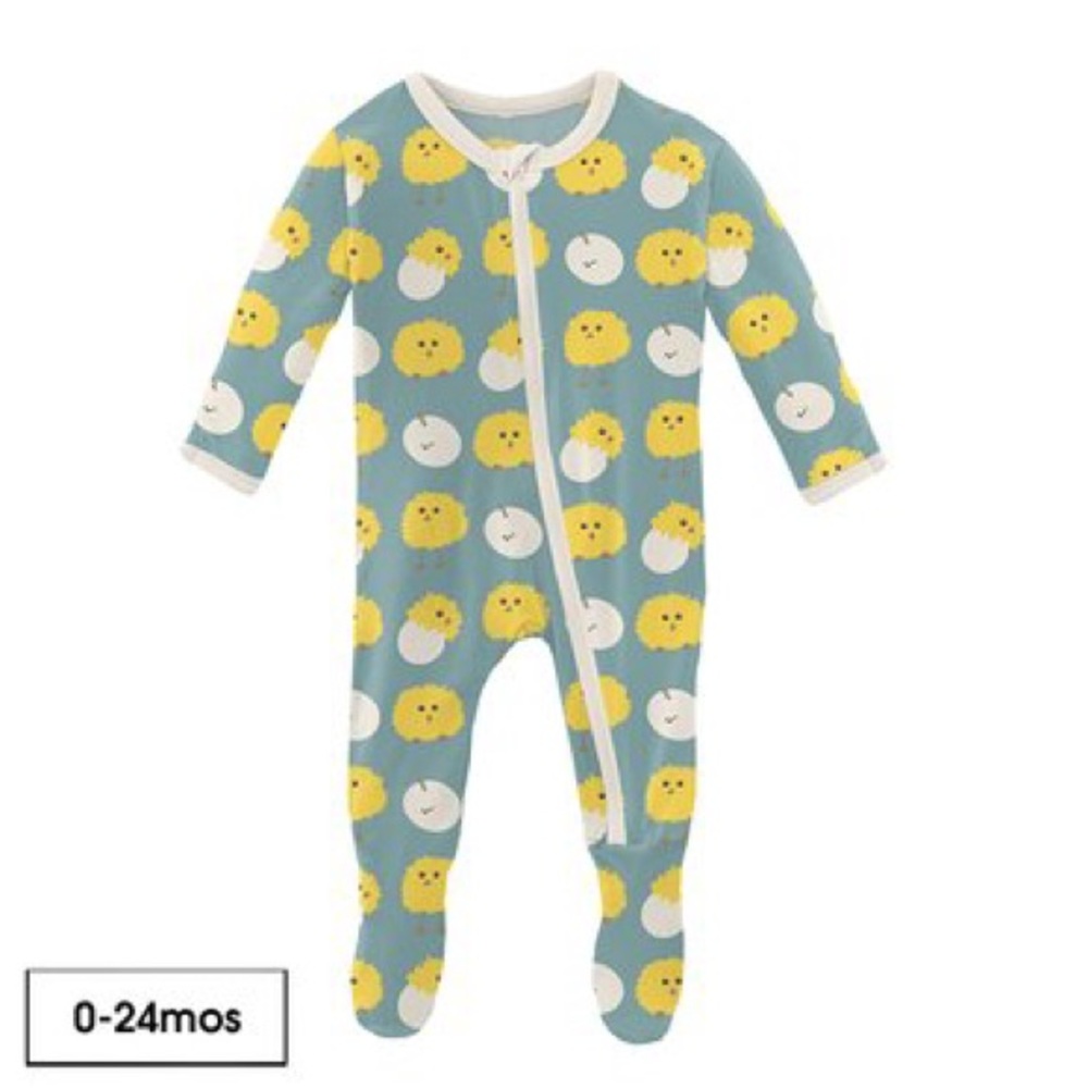 NWT Kickee Pants Footie Zippered Sleeper 9-12 months